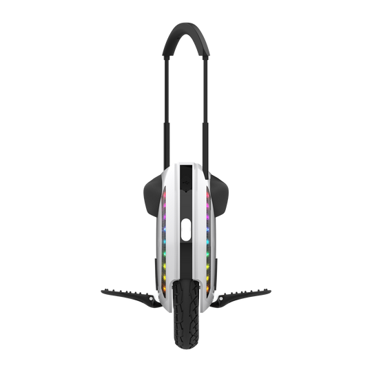 Front view of the Kingsong 14D electric unicycle with an 14-inch tire