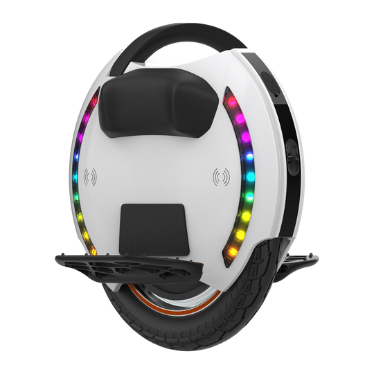 RGB side lights glowing during Kingsong 14D evening ride