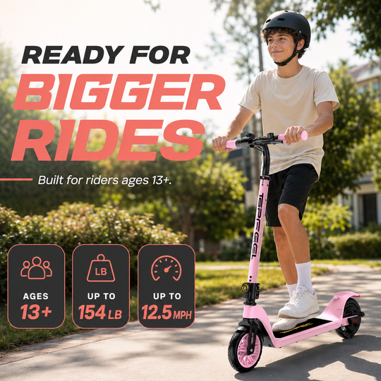Top feel T10 Youth Electric Scooter with Bluetooth Speaker, 12.5 MPH, 7-Mile Range, UL 2272 Certified