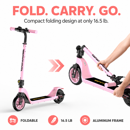 Top feel T10 Youth Electric Scooter with Bluetooth Speaker, 12.5 MPH, 7-Mile Range, UL 2272 Certified