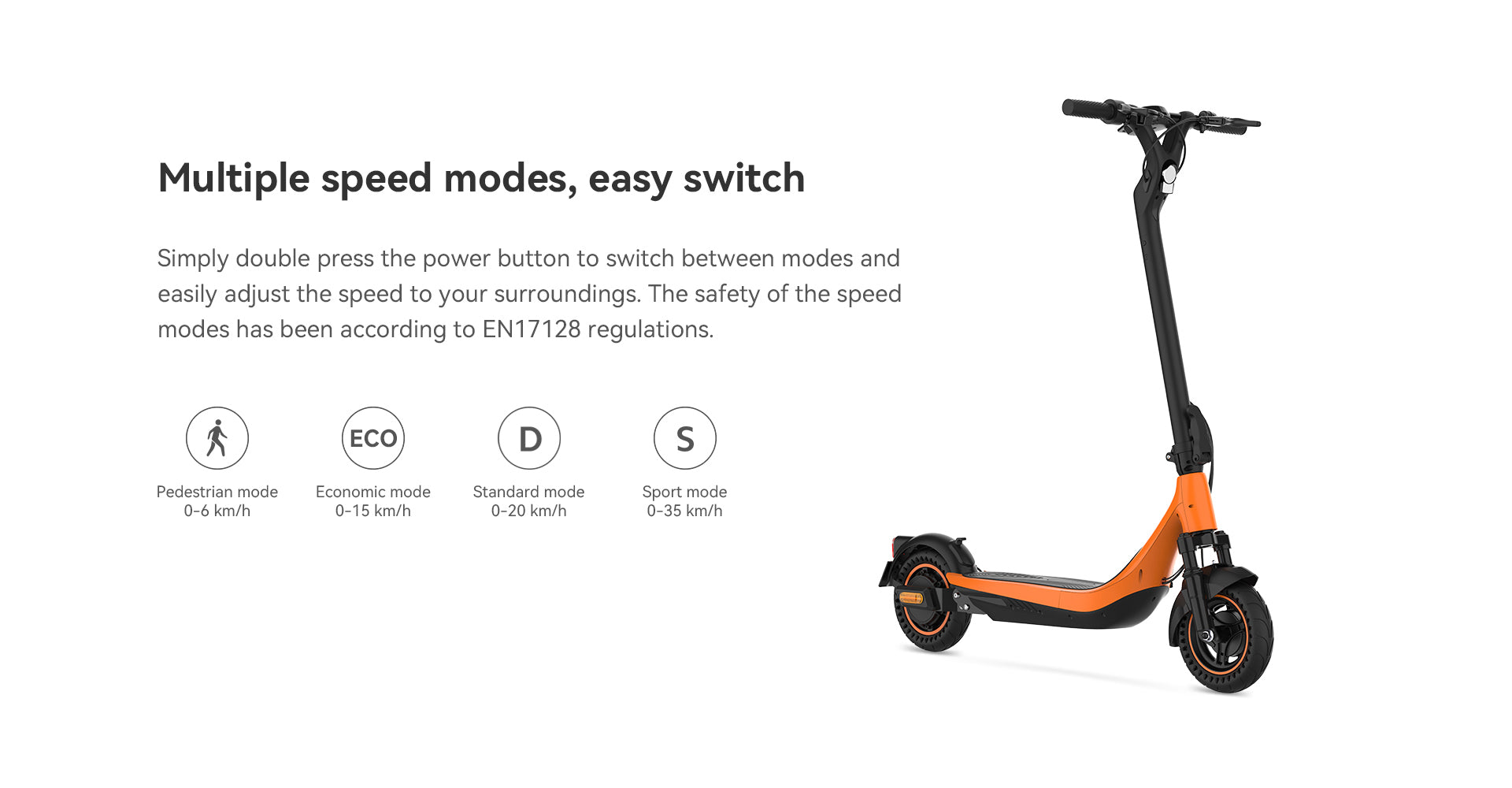 Multiple speed modes for Kingsong N15 electric scooter