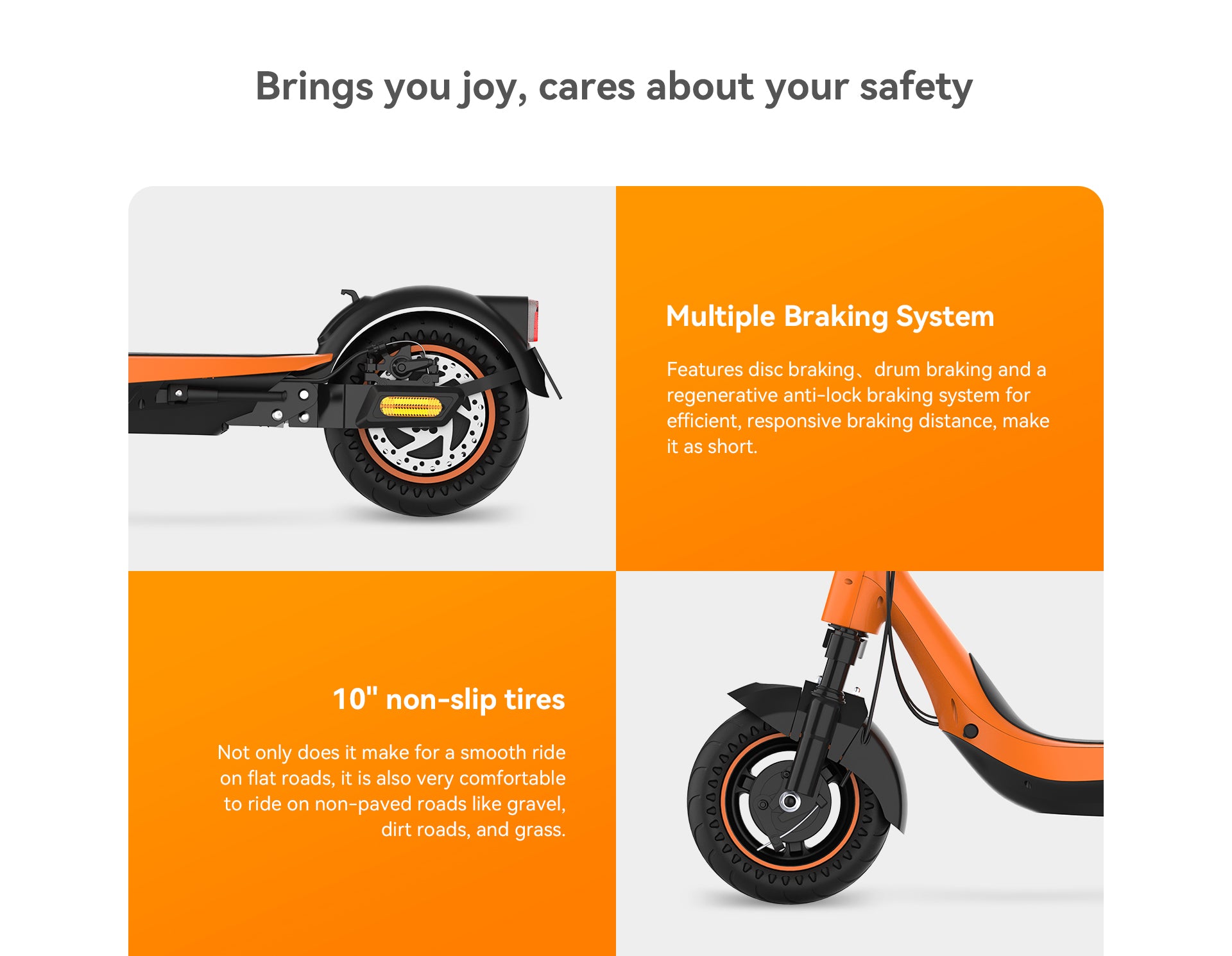 Dual brake system of Kingsong N15 pro scooter for reliable stopping power