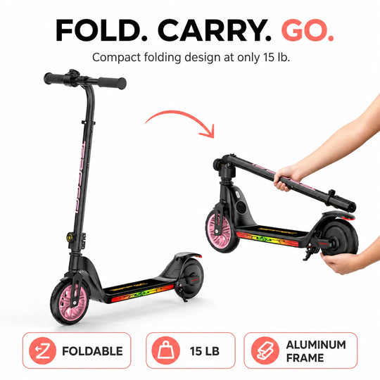 Top feel C10 Apex Kids Electric Scooter Pink product image